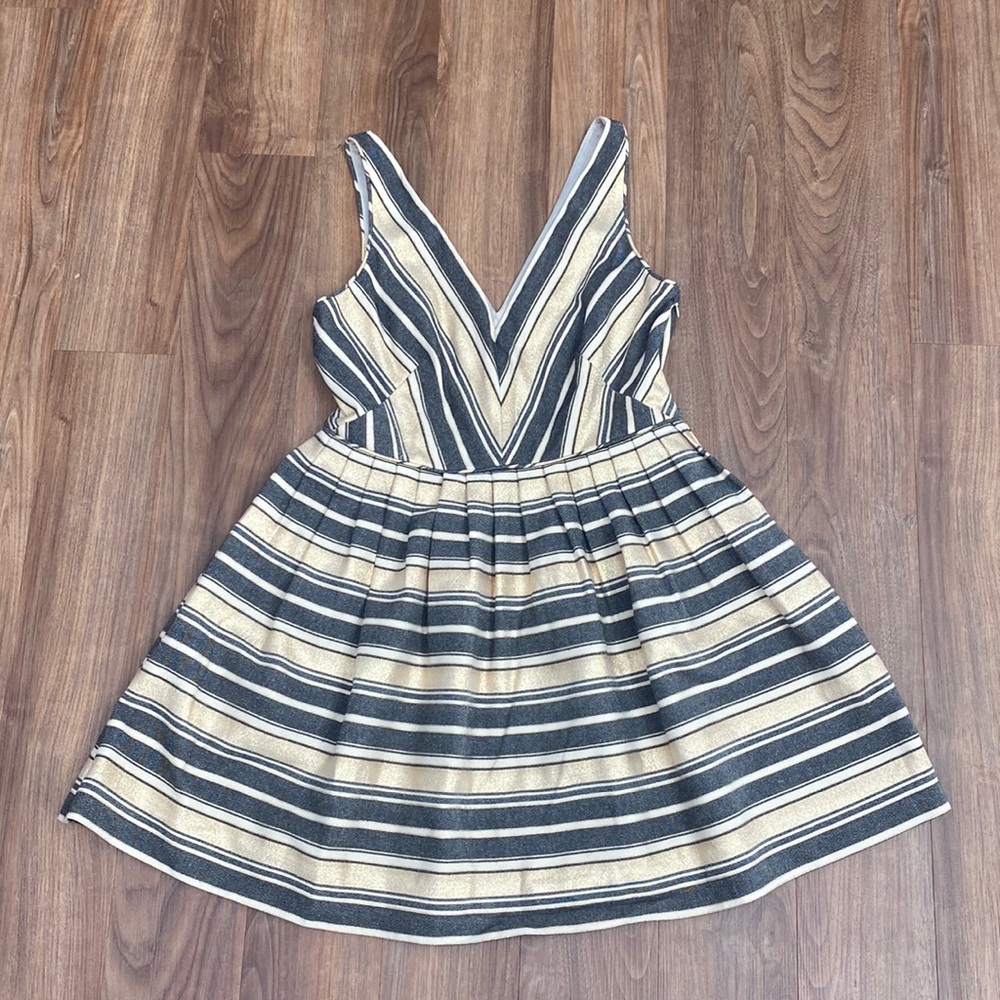 Like New JCREW Factory Evening Striped Dress Size 8P